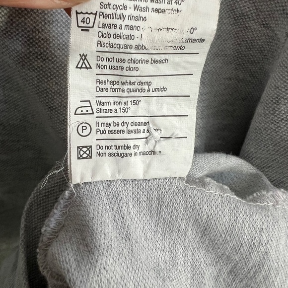 Ferrante Italy grey cotton pique short sleeve polo golf shirt - Picture 12 of 12